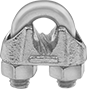 Image of Product. Front orientation. Wire Rope Clamps. Cast Wire Rope Clamps—Not for Lifting.