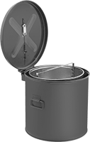 Image of Product. Front orientation. Parts Washing Cans. Parts Washing Cans with Removable Basket.