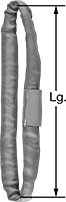 Image of Product. Front orientation. Contains Annotated. Slings. Eyeless Round Slings.