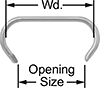 Image of Product. Front orientation. Contains Annotated. Hog Rings. Hog Rings for Auto-Feed Tools, C Hog Ring.