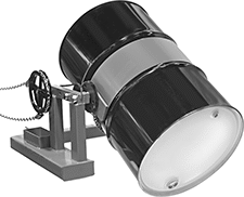 Image of ProductInUse. Front orientation. Drum Dispensers. Pull-Chain Fork-Mount Drum Dispensers, Style A.