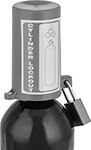 Image of ProductInUse. B (Padlock Not Included). Front orientation. Lockouts. Gas Cylinder Lockouts, Style B.