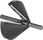 Image of Product. Front orientation. Deburring Tools. Deburring Scraper Drill Attachments for Pipe and Tube Edges .