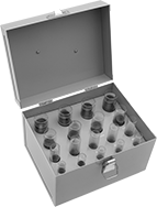Image of Product. Front orientation. Transfer Punches. Center-Locating Transfer Punch Sets for Unthreaded Closed-End Holes, 108 Pieces.