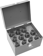 Image of Product. Front orientation. Transfer Punches. Center-Locating Transfer Punch Sets for Unthreaded Closed-End Holes, 66 Pieces.