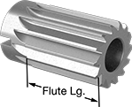 Image of Product. Front orientation. Contains Annotated. Reamers. Reamers, Arbor Mount, For Round Shanks, Straight Flute.