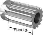 Image of Product. Front orientation. Contains Annotated. Reamers. Reamers, Arbor Mount, For Round Shank, Straight Flute.