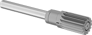 Image of System. Reamer and Arbor (Sold Separately). Front orientation. Reamers. Reamers, Arbor Mount, For Round Shanks, Straight Flute.