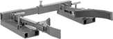Image of Product. Front orientation. Drum Grabbers. Side-Grip Fork-Mount Drum Grabbers, Style D.
