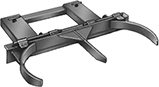 Image of Product. Front orientation. Drum Grabbers. Side-Grip Fork-Mount Drum Grabbers, Style E.