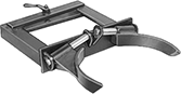 Image of Product. Front orientation. Drum Grabbers. Side-Grip Fork-Mount Drum Grabbers, Style C.