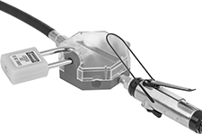 Image of ProductInUse. C (Padlock Not Included). Front orientation. Lockouts. Air Hose Lockouts, Lockout Cover, Style C.