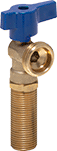 Image of Product. Solder-Socket Inlet Connection—For Cold Water. Front orientation. For Cold Water. Color-Coded Quarter-Turn Water Supply Stop Valves for Hot and Cold Water, Solder-Socket Inlet Connection × NH/NST Male Outlet Connection.