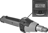 Image of Product. Straight with Variable Temperature Settings And Temperature Control Toggle. Front orientation. Contains Inset. Heat Guns. Heat Guns, Variable Temperature Settings, Straight, Temperature Control Toggle.