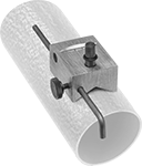 Image of ProductInUse. Front orientation. Center Punches. Vertical Center-Locating Punches for Curved Surfaces.