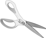 Image of Product. Style C. Front orientation. Scissors. Long-Life Lightweight Scissors, Straight Handle, Style C.