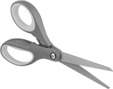 Image of Product. Style A. Front orientation. Scissors. Long-Life Fine-Point Lightweight Scissors, Straight Handle, Style A.