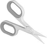 Image of Product. Style B. Front orientation. Scissors. Long-Life Fine-Point Lightweight Scissors, Straight Handle, Style B.