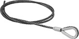 Image of Product. Front orientation. Wire Rope. Ultra-Flexible Wire Rope with Reinforced Loop for Lifting.