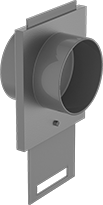 Image of Product. Front orientation. Duct Blast Gates. Blast Gates for Chemical-Resistant Duct.