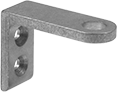 Image of Product. Front orientation. Flagpole Accessories. Threaded Rod End, 90° Angle Bracket.