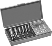 Image of Product. Front orientation. Hole Punches. Self-Centering Hammer-Driven Gasket and Washer Hole Punch Sets for Thin Materials.