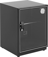 Image of Product. Front orientation. Desiccators. Dehumidifying Cabinets, With Filament Feed Ports.
