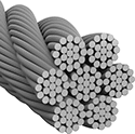Image of Product. Front orientation. Wire Rope. Extra-Flexible Nonsparking Wire Rope.