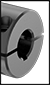 Image of Specification. Front orientation. ZoomedIn view. Contains Inset, Border. For Keyed Shafts.