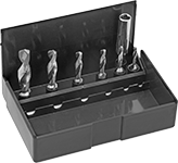 Image of Product. Front orientation. Drill Taps. Hex Shank Drill Tap Sets for Drills and Screwdrivers, Plastic Case.