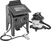 Image of Product. Front orientation. Abrasive Blasting Cabinets. Bench-Top Abrasive Blasting Cabinets, Cabinets, Dust Collector.