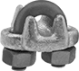 Image of Product. Front orientation. Wire Rope Clamps. Crosby Forged Single-Saddle Wire Rope Clamps—Not for Lifting.