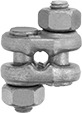 Image of Product. Front orientation. Wire Rope Clamps. Crosby Forged Double-Saddle Wire Rope Clamps—Not for Lifting.