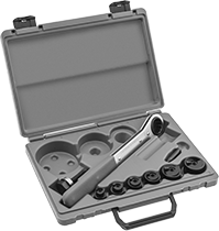 Image of Product. Front orientation. Hole Punches. European Standard Stud-Driven Hole Punch Sets for Conduit.