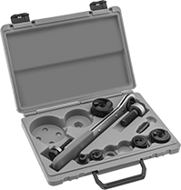 Image of Product. Front orientation. Hole Punches. Metric Stud-Driven Hole Punch Sets for Conduit.