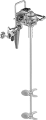 Image of Product. Front orientation. Mixers. Clamp-Mount Air-Powered Mixers for Tanks, 2 Propellers.