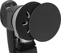 Image of ProductInUse. Front orientation. Exploded view. Sanding Disc Adapters. Hook and Loop Mount to Adhesive-Back.