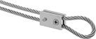 Image of ProductInUse. With Screw. Front orientation. Easy-Install Wire Rope Clamps—Not for Lifting.
