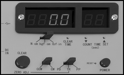 Image of Product. LED Display. Top orientation. ZoomedIn view. Contains Inset, Border. Torque Gauge for Torque-Limiting Power Tools, with NIST Certificate, ISO 17025.