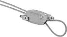 Image of ProductInUse. Front orientation. Wire Rope Clamps. Quick-Adjust Wire Rope Clamps—Not for Lifting.