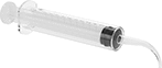 Image of Product. Front orientation. Syringes. Plastic Syringes with Curved Tip.