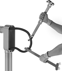 Image of ProductInUse. Two Benders Used at Once. Front orientation. Cable Benders.