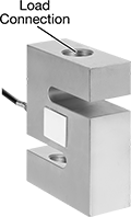 Image of Product. Front orientation. Contains Annotated. Load Cells. Configurable Tension and Compression Force Sensors, S-Shape, Threaded Through Hole.