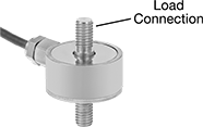 Image of Product. Front orientation. Contains Annotated. Load Cells. Configurable Tension and Compression Force Sensors, Round, Dual-Sided Threaded Stud.