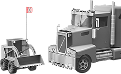 Image of ProductInUse. Front orientation. Safety Flags. Threaded Rod End.