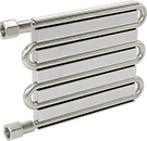 Image of Product. Front orientation. Cold Plates. 316 Stainless Steel Fitting, 6 Passes.