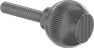 Image of Product. Style 4. Front orientation. Knurled-Head Grip. Threaded-Stud Knobs, Style 4.