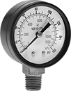 Image of Product. Front orientation. Pressure Gauges. Drinking Water Pressure Gauges, Dual Scale, Bottom Connection.