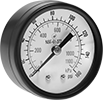 Image of Product. Front orientation. Pressure Gauges. Drinking Water Pressure Gauges, Dual Scale, Center-Back Connection.