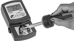 Image of ProductInUse. Front orientation. Thermometers. Soldering Iron Tip Thermometers.